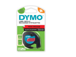 Taśma plastikowa Dymo LetraTAG 12mm x 4m - czerwona