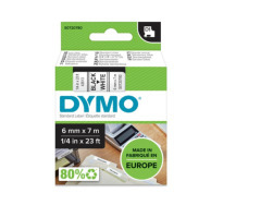 Standardowa taśma Dymo D1 - 6mm x 7m - czarny/biała (S0720780)