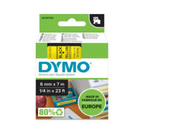 Standardowa taśma Dymo D1 - 6mm x 7m - czarny/żółta (S0720790)