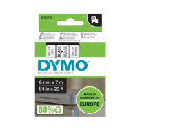 Standardowa taśma Dymo D1 - 6mm x 7m - czarny/przezroczysta (S0720770)